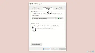 Screenshot: How to fix Windows keeps adjusting input device volume automatically