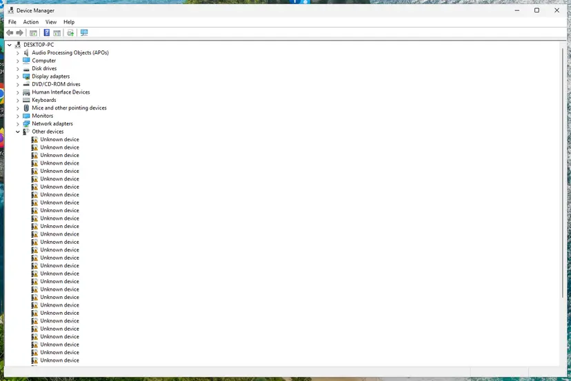 Device Manager with device categories: screenshot taken on Windows 11 26H2
