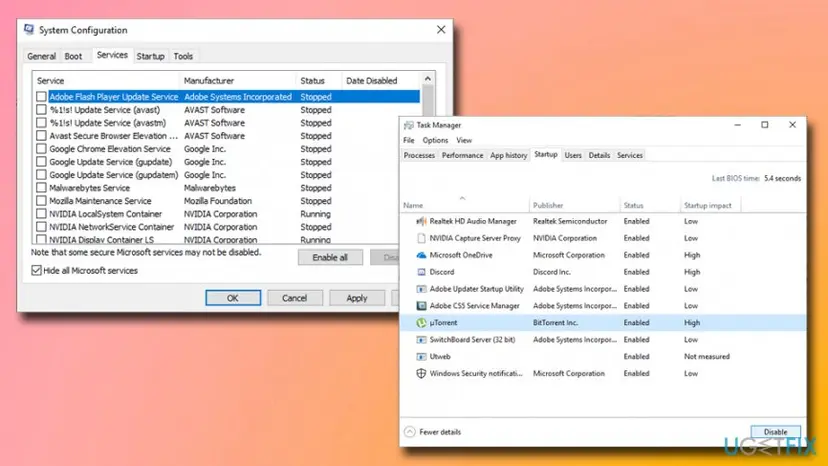 0x8000ffff windows store error perform clean boot