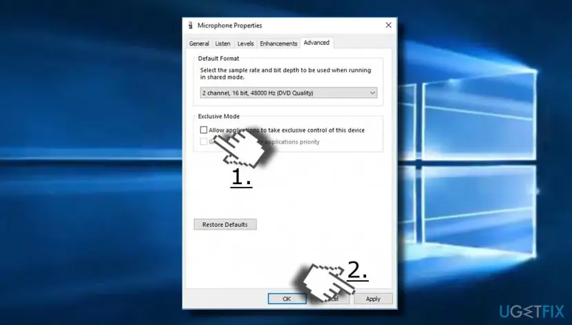 Change microphone settings2