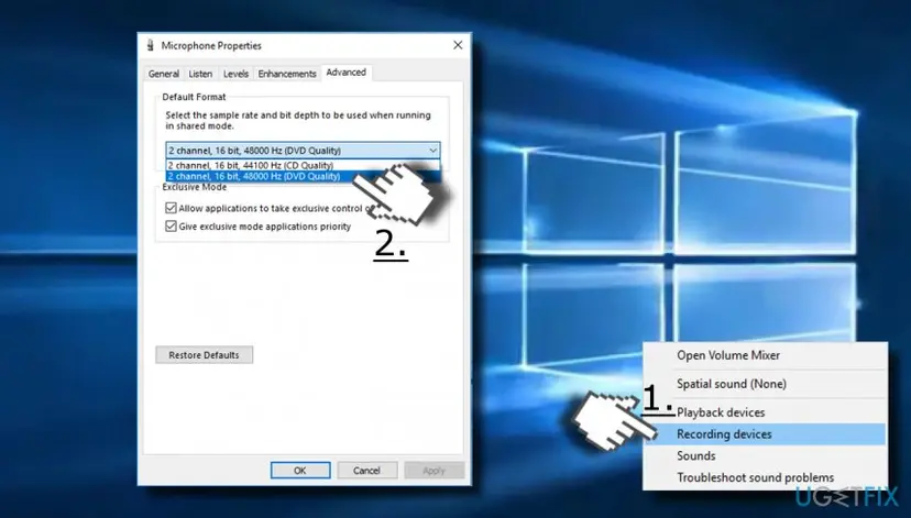 Change microphones format
