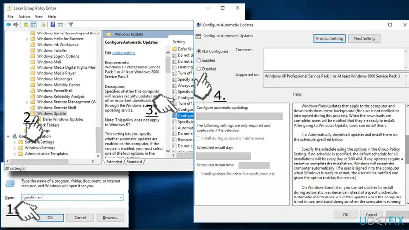 Disable auto updates