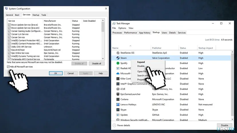 Disable microsoft services