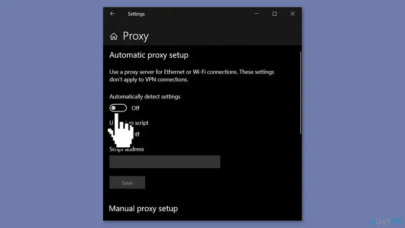Disable proxy