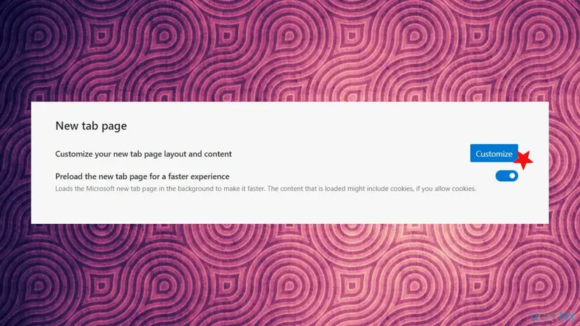Edge opens up new tab once link is clicked customize