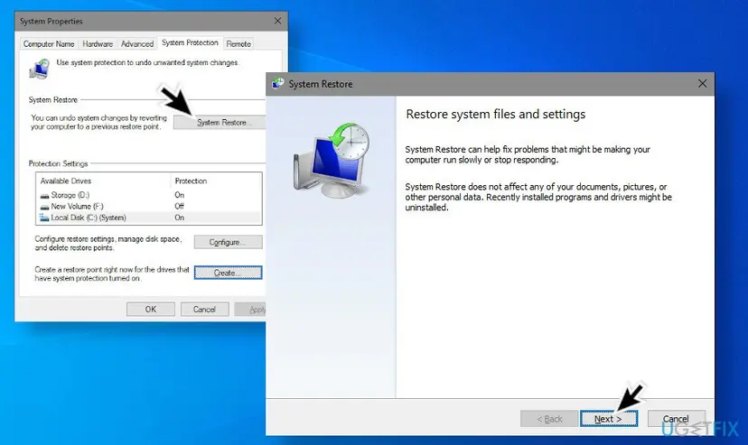 Enable system restore point