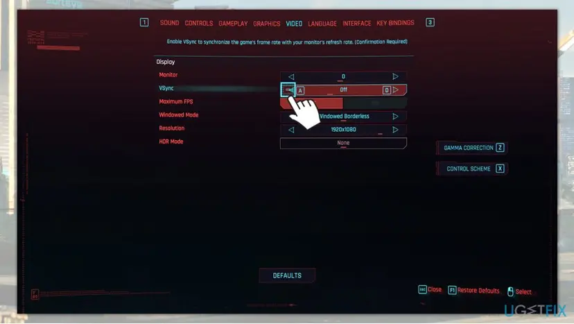 Fix cyberpunk 2077 crashes low fps flatlined error turn off vsync