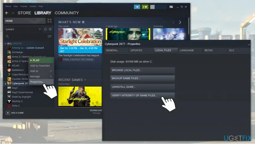Fix cyberpunk 2077 crashes low fps flatlined error verify game files on steam en
