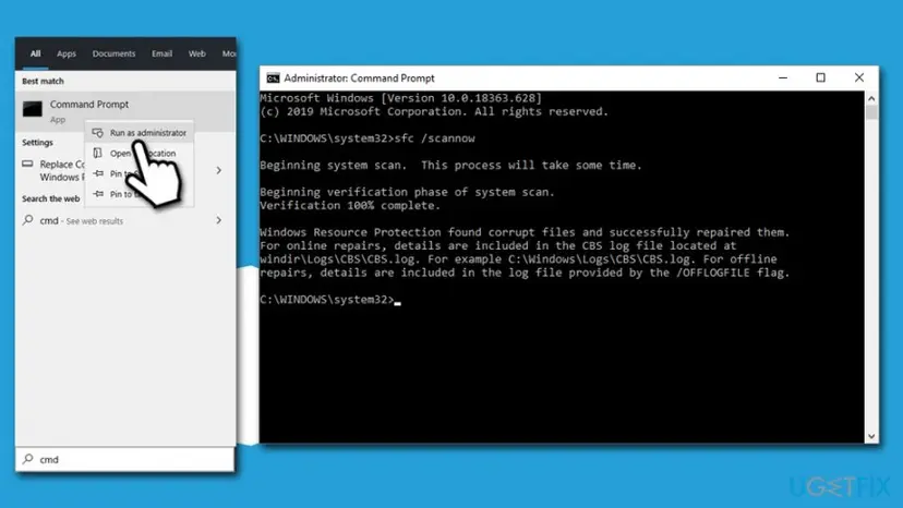 Fix error code 0x8024001e run sfc scan