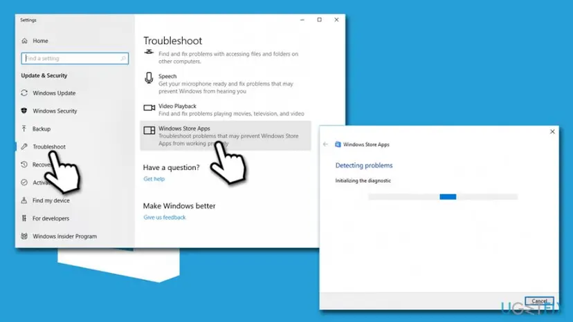 Fix error code 0x8024001e run windows store apps troubleshooter