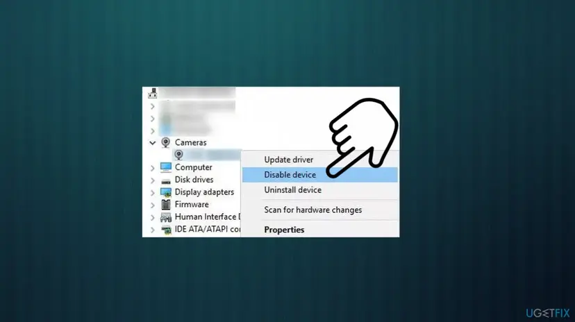 Fix external camera for windows hello disable device