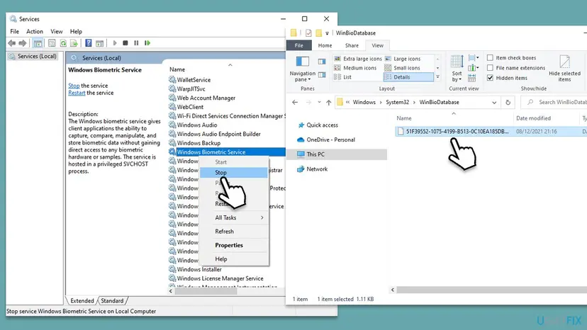 Fix we couldnt find a camera compatible with windows hello face delete bio database files