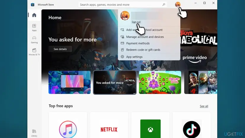How to fix 0x803fb107 error in microsoft store relog into store