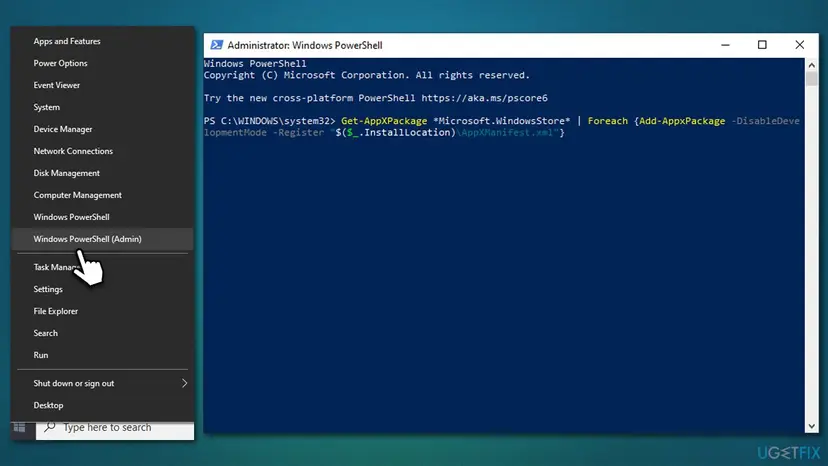 How to fix 0x803fb107 error in microsoft store reregister