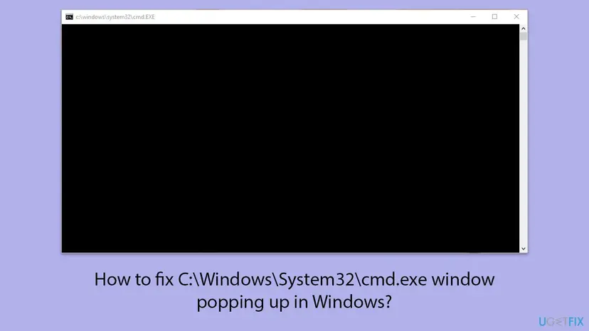 Empty black Command Prompt window with the title bar c:\windows\system32\cmd.EXE and no text inside