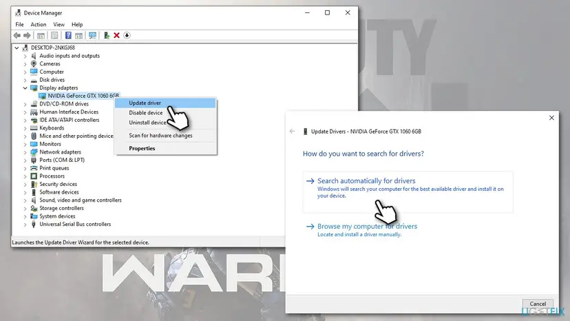 How to fix dev error 6068 call of duty modern warfare update graphics drivers