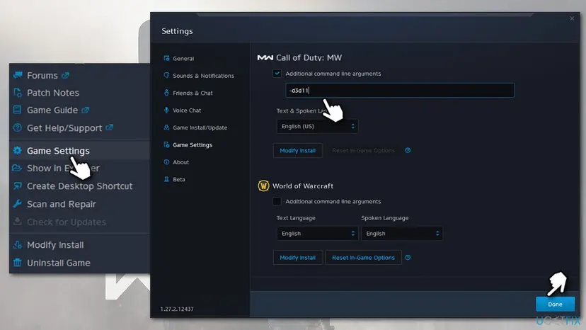 How to fix dev error 6068 call of duty modern warfare use additional command line arguments