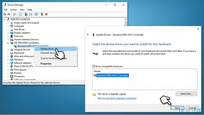 How to fix dpc watchdog violation error replace driver with advanced host controller interface