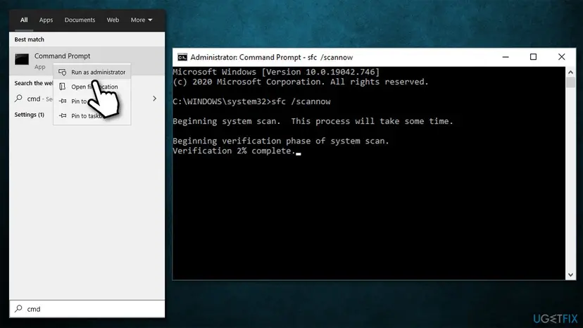 How to fix error code 0x8007000d on windows run sfc scan