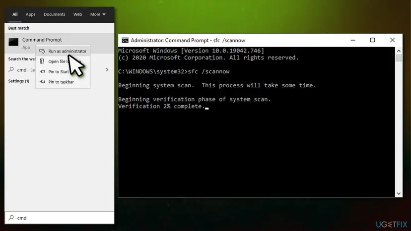 How to fix error sxs component store corrupt error in windows run sfc scan