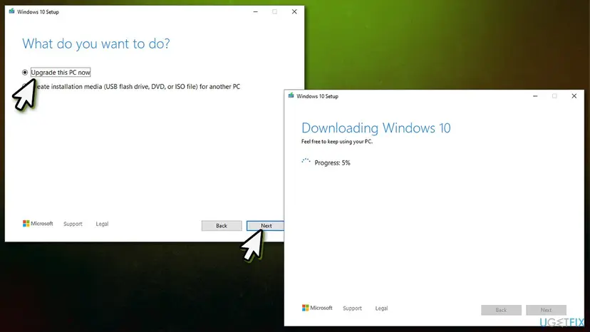 How to fix error sxs component store corrupt error in windows use media creation tool
