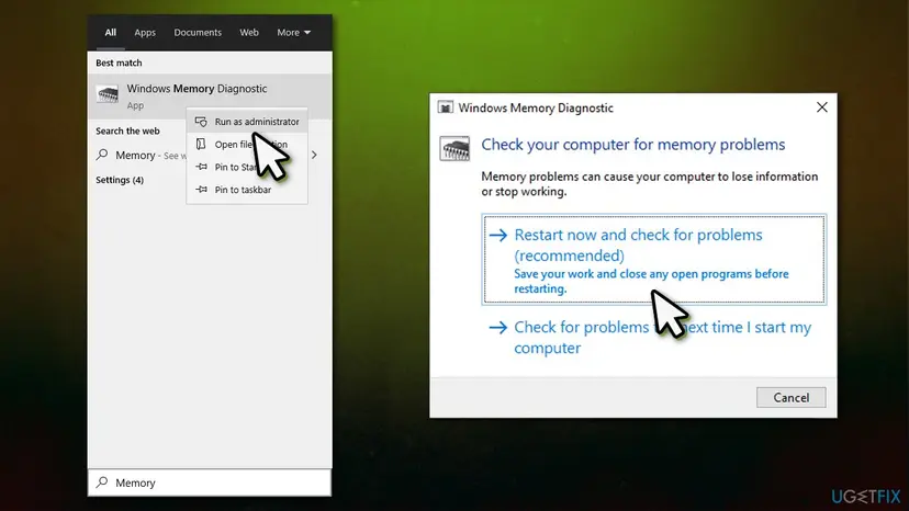 How to fix error sxs component store corrupt error in windows use memory diagnostic test