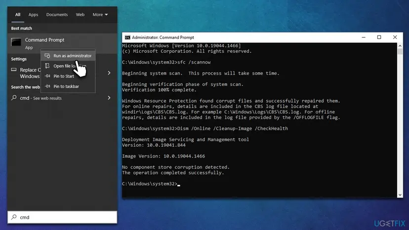 How to fix kb5016616 fails to install on windows run sfc dism