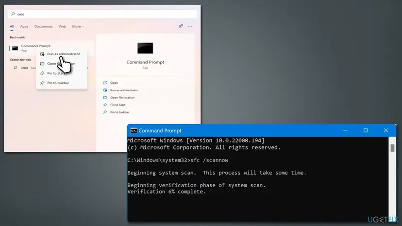How to fix kb5017859 fails to install on windows 11 run sfc dism