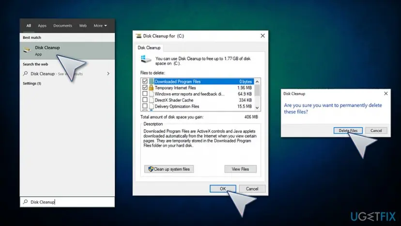 How to fix memory management error use disk cleanup