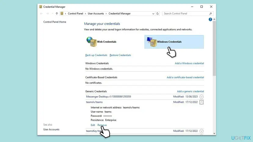 How to fix microsoft teams error 8018001c in windows clear credentials