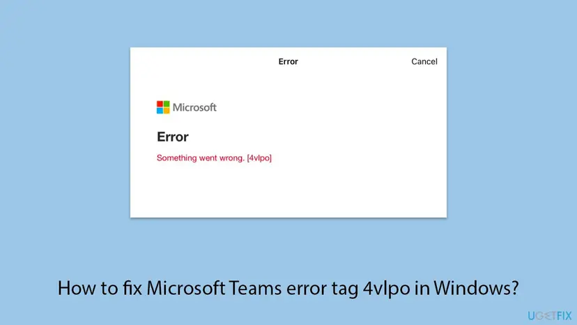 Microsoft sign-in sheet with the title Error, a Cancel button at the top right, the Microsoft logo and the red line Something went wrong. [4vlpo]