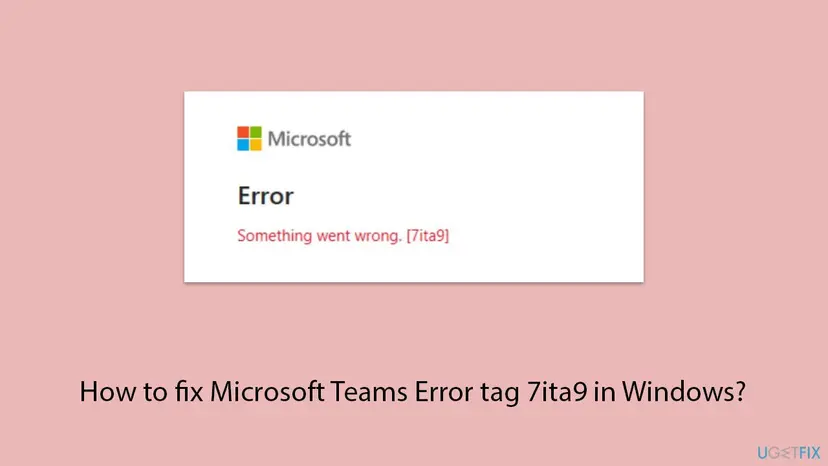 Microsoft sign-in window with the Microsoft logo, the heading Error and the red line Something went wrong. [7ita9] on a plain white background