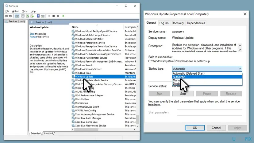 How to fix not working calendar app on windows enable update service