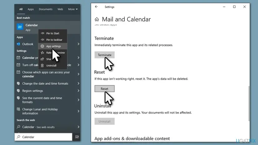 How to fix not working calendar app on windows reset calendar app