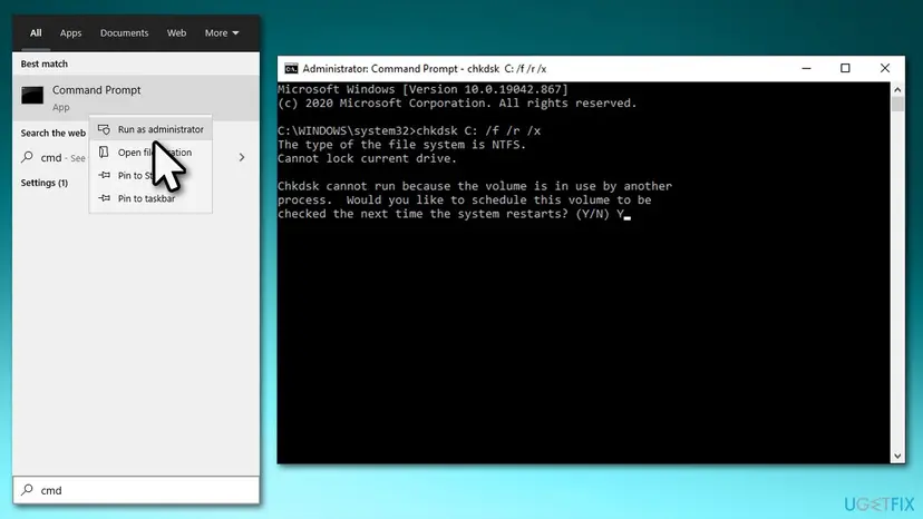 How to fix system service exception fltmgr sys run check disk