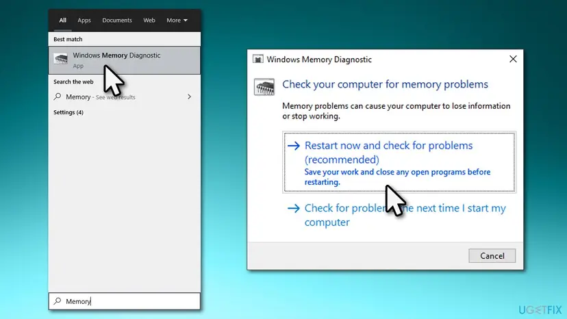 How to fix system service exception fltmgr sys run windows memory diagnostics