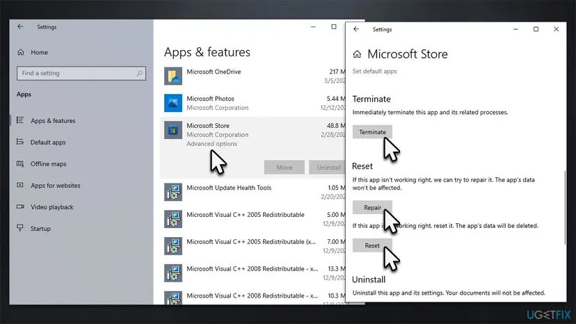 How to fix there has been an error in microsoft store repair or reset microsoft store