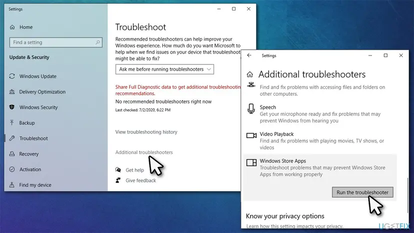 How to fix unexpected error 0x8000ffff in windows run troubleshooter
