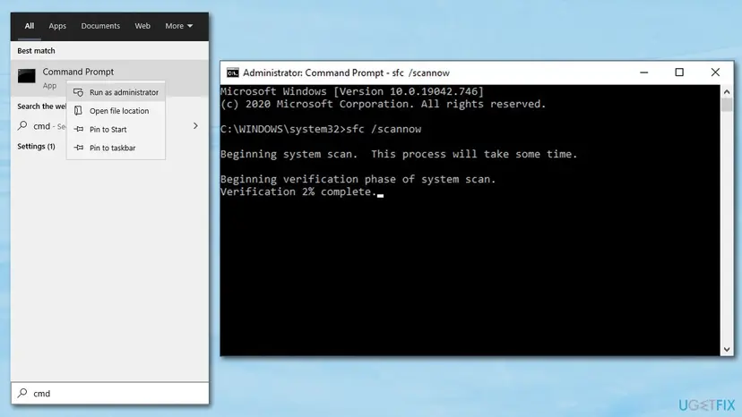 How to fix windows 10 update error 0x80070002 run sfc dism