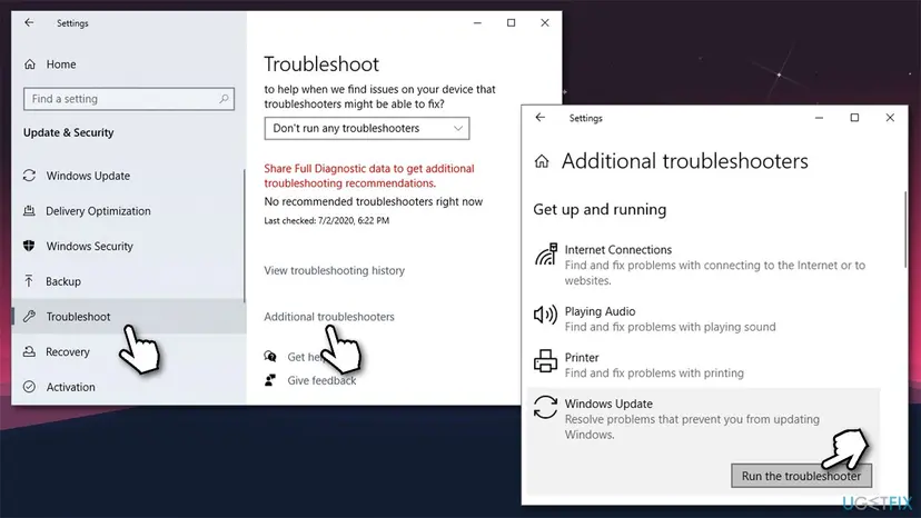 How to fix windows 10 update error code 0x800f0831 run windows update troubleshooter