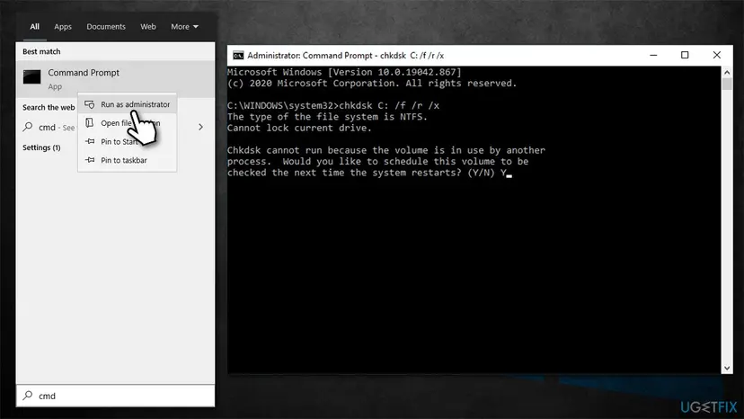 How to fix windows installation and update error 0x80070017 run checkdisk