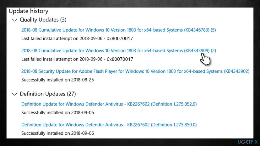 How to fix windows installation and update error 0x80070017 update manually