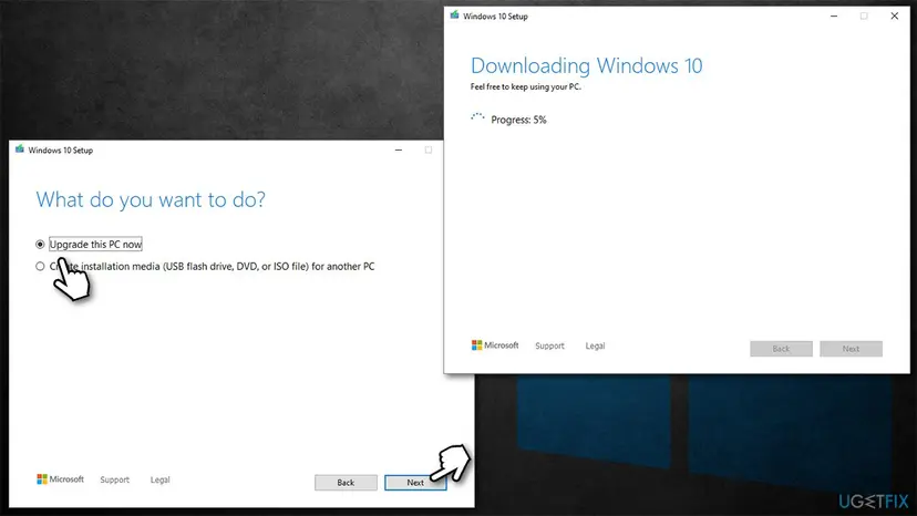 How to fix windows installation and update error 0x80070017 use media creation to update