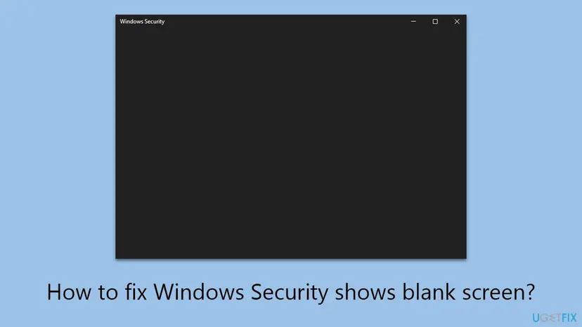 An empty black Windows Security window with only the title bar and the minimize, maximize and close buttons visible