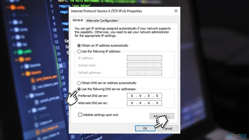 How to fix windows store error code 0x80131500 change dns settings