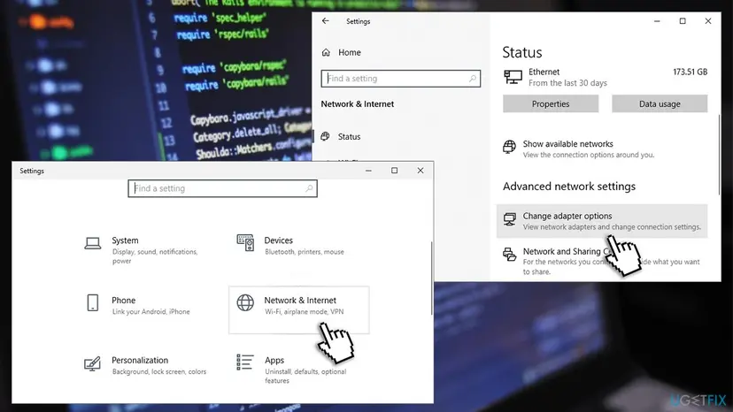 How to fix windows store error code 0x80131500 go to adapter options