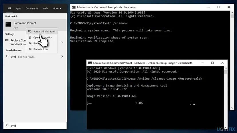 How to fix windows update error 0x80070437 run sfc and dism