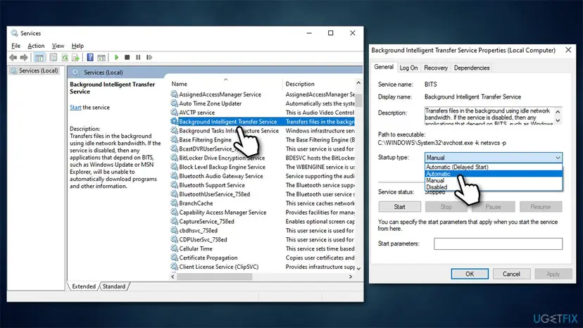 How to fix windows update error 0x80070437 set bits to automatic