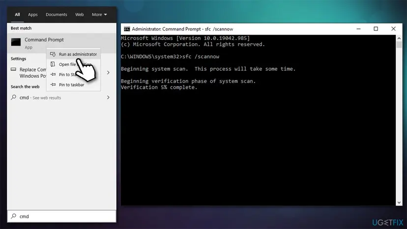 How to fix windows update error 0x800f0247 run sfc scan