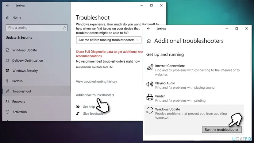 How to fix windows update error 0x800f0247 run the troubleshooter